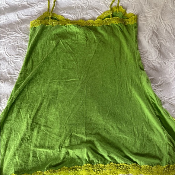 Vintage Victoria’s Secret PINK Cami Y2K Green Lime Size Medium Large Beaded - Picture 6 of 6